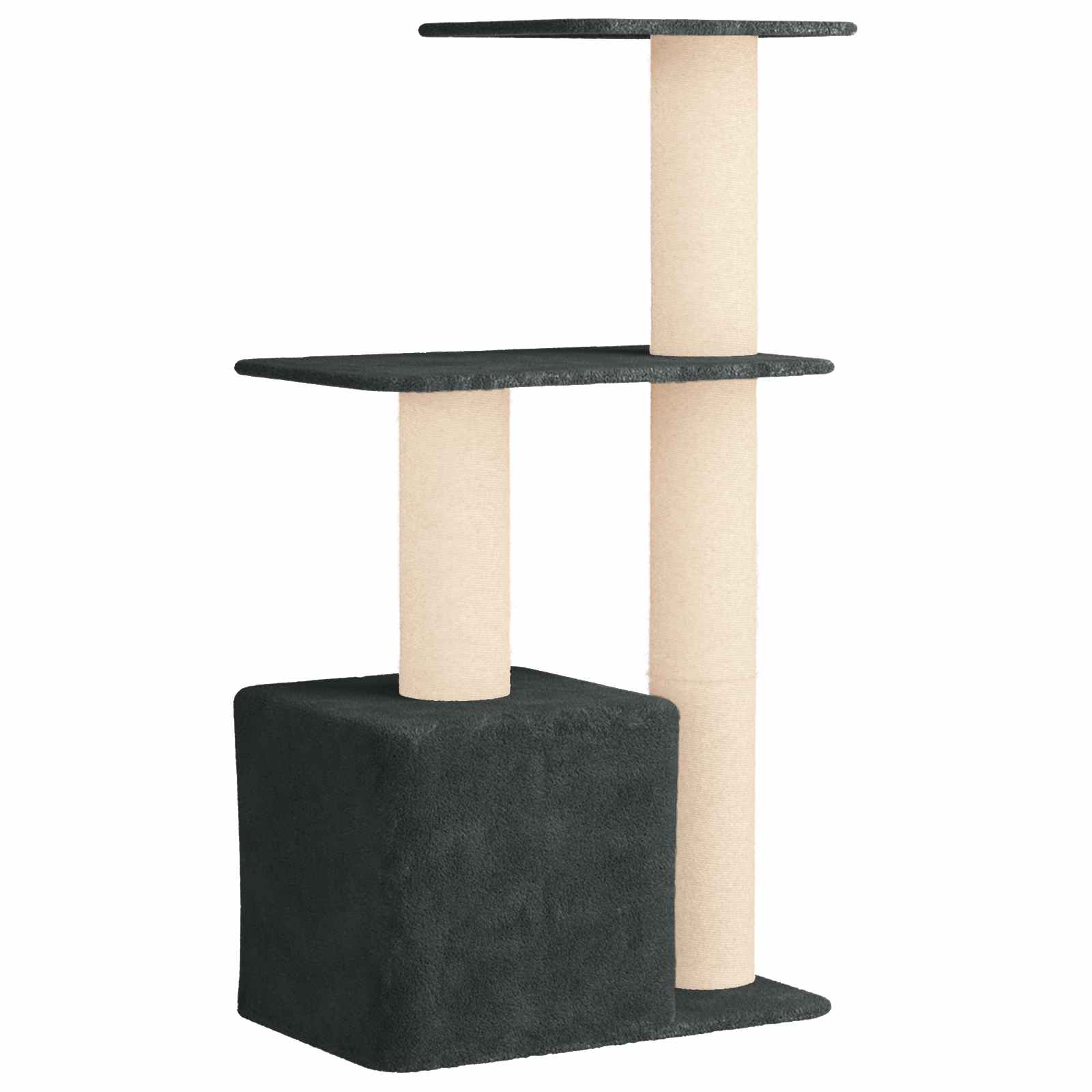 Kattenboom met sisal krabpalen Donkergrijs 133 cm
