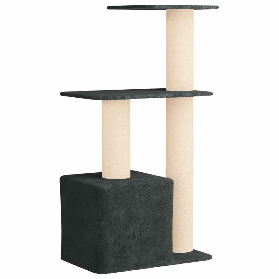 Kattenboom met sisal krabpalen Donkergrijs 133 cm