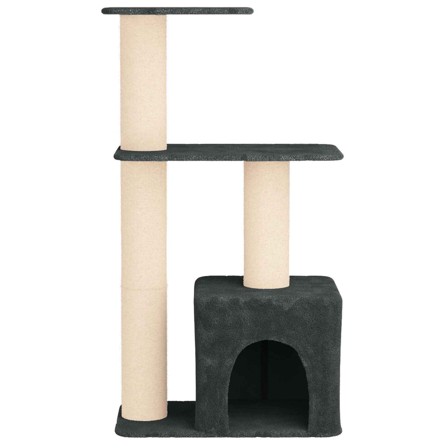 Kattenboom met sisal krabpalen Donkergrijs 133 cm