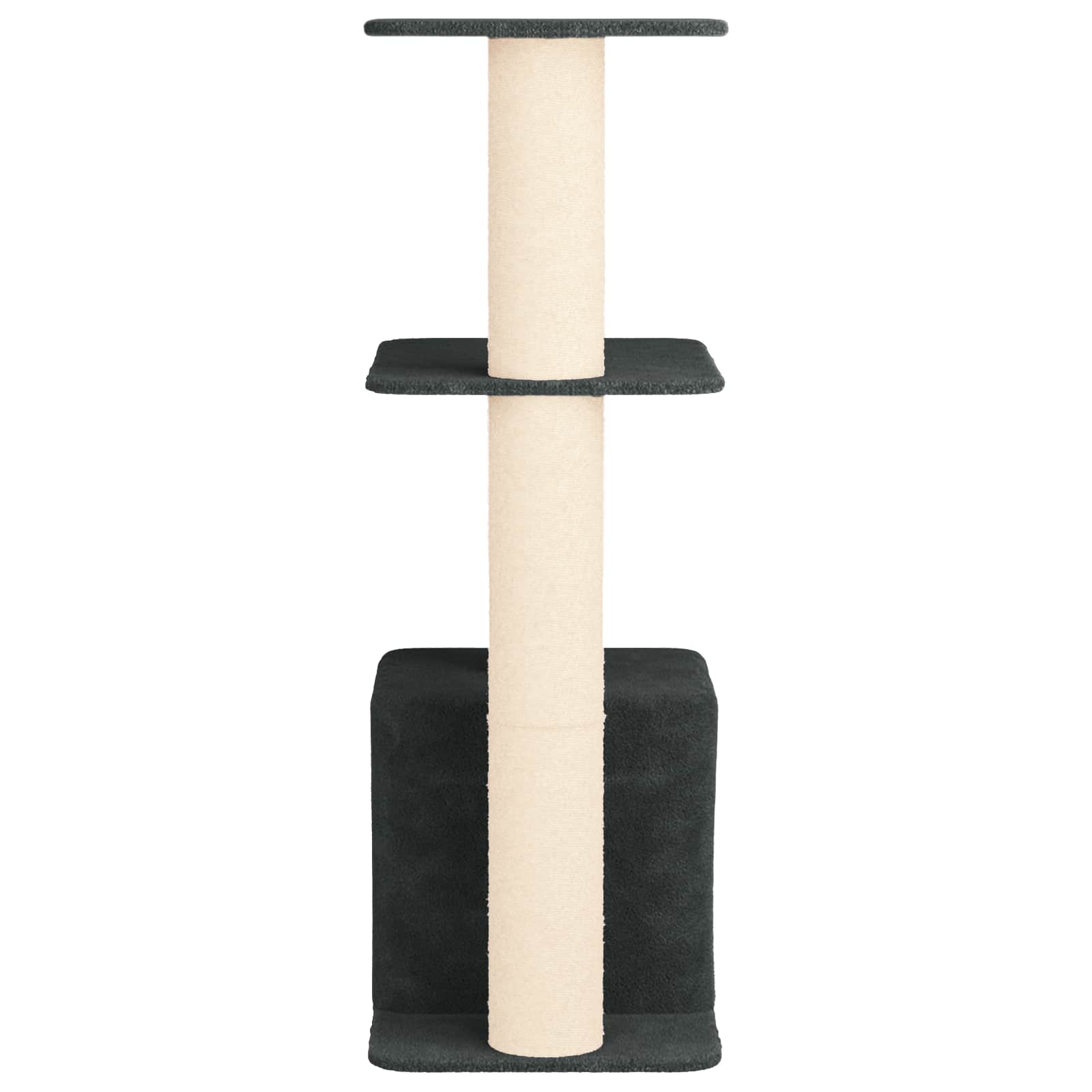 Kattenboom met sisal krabpalen Donkergrijs 133 cm