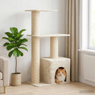 Kattenboom 133 cm crèmekleurig sisal