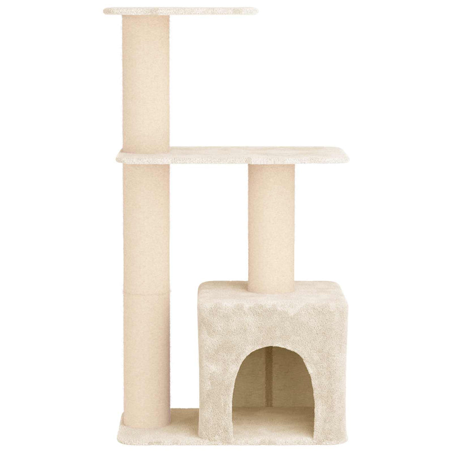 Kattenboom met sisal krabpalen Crèmekleurig 133 cm