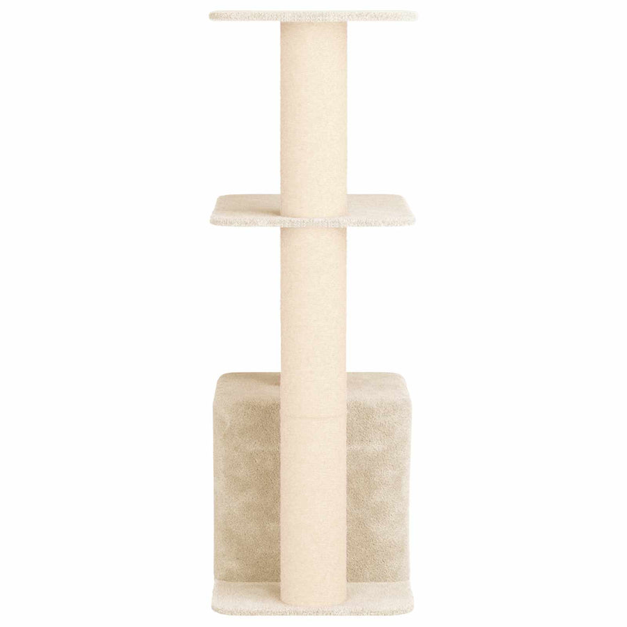 Kattenboom met sisal krabpalen Crèmekleurig 133 cm