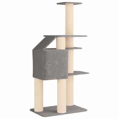 Kattenboom met sisal krabpalen Lichtgrijs 183 cm