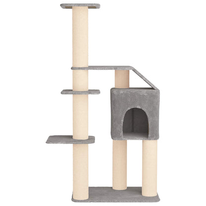 Kattenboom met sisal krabpalen Lichtgrijs 183 cm