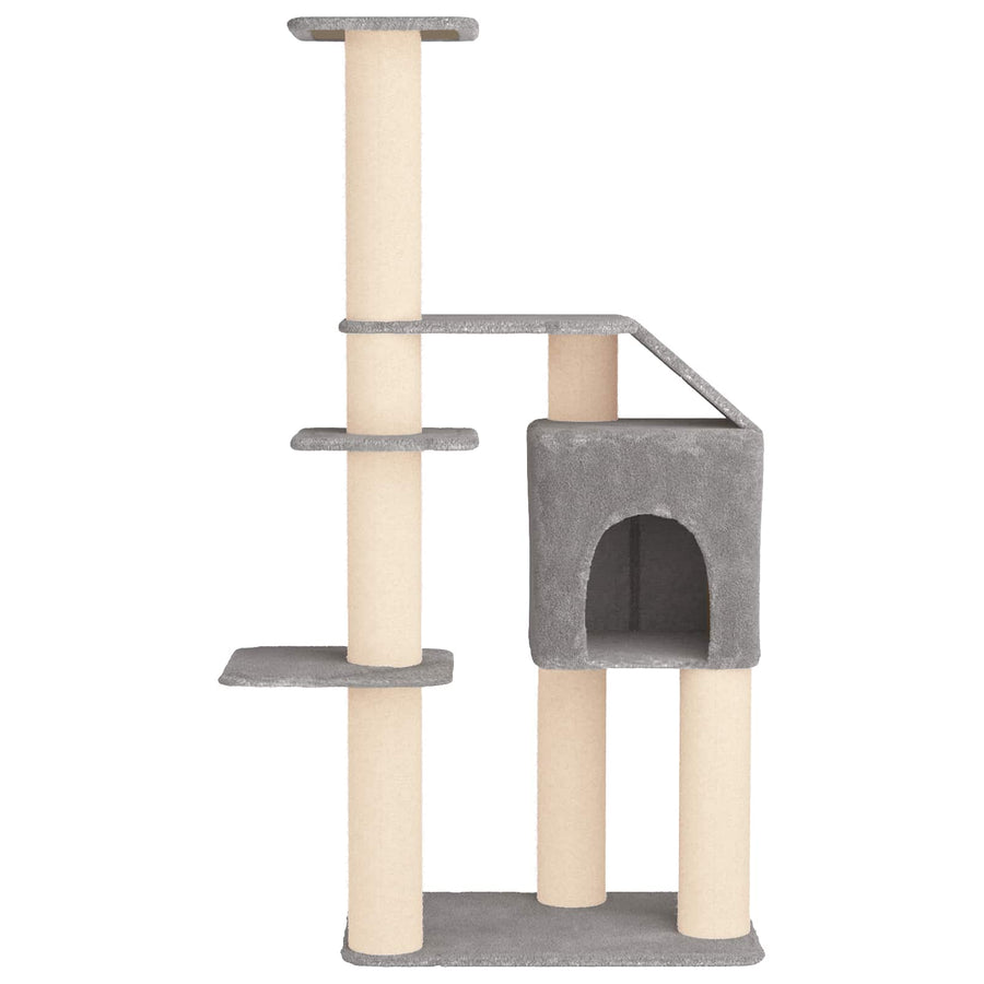 Kattenboom met sisal krabpalen Lichtgrijs 183 cm