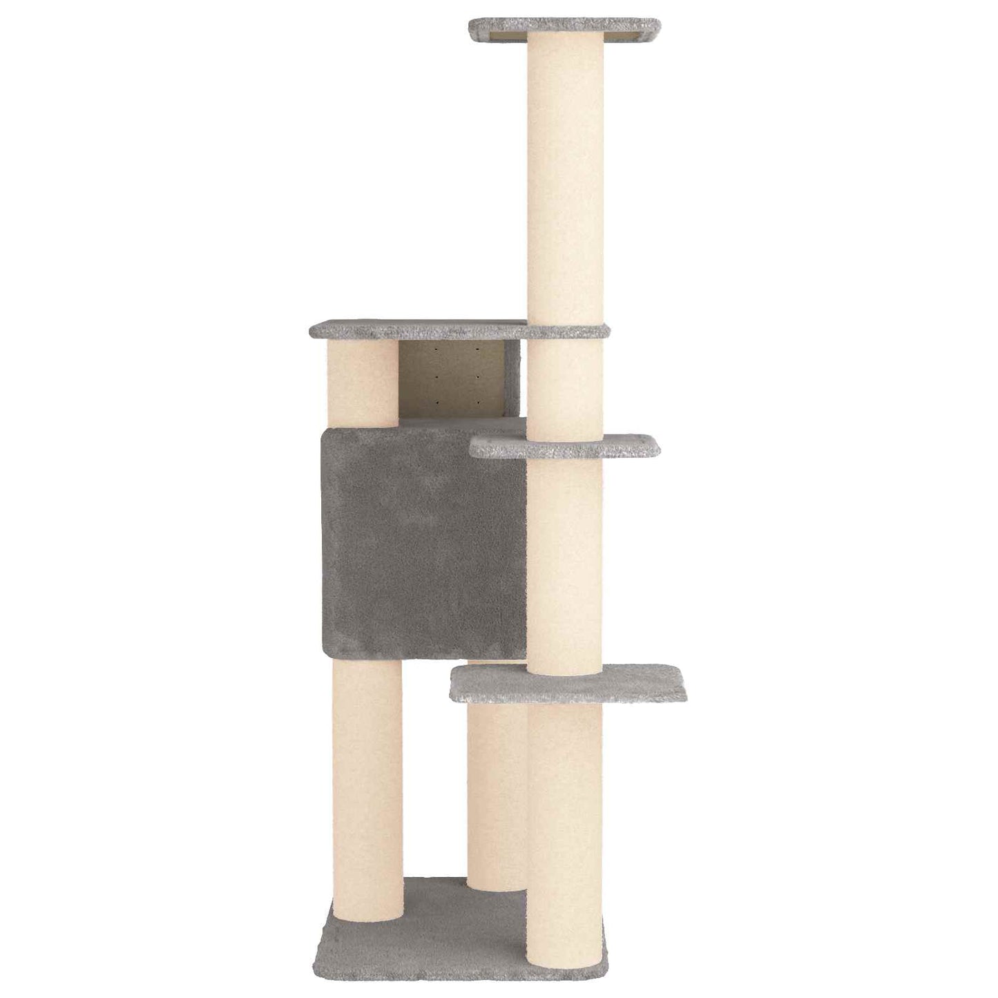 Kattenboom met sisal krabpalen Lichtgrijs 183 cm
