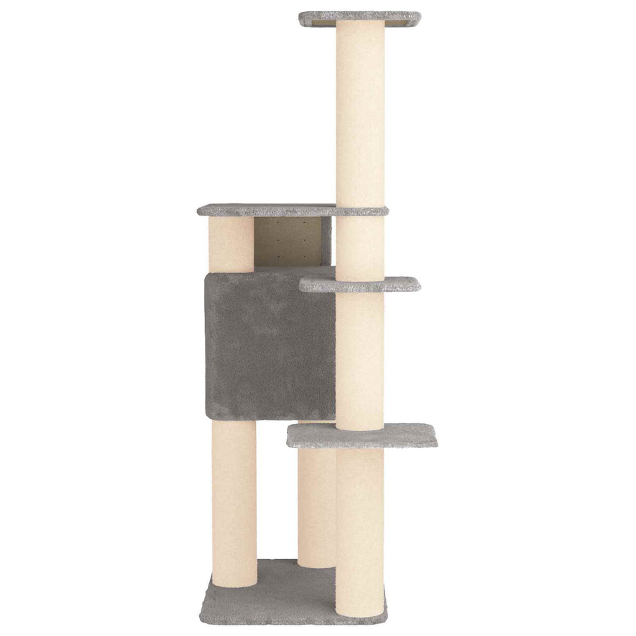 Kattenboom met sisal krabpalen Lichtgrijs 183 cm