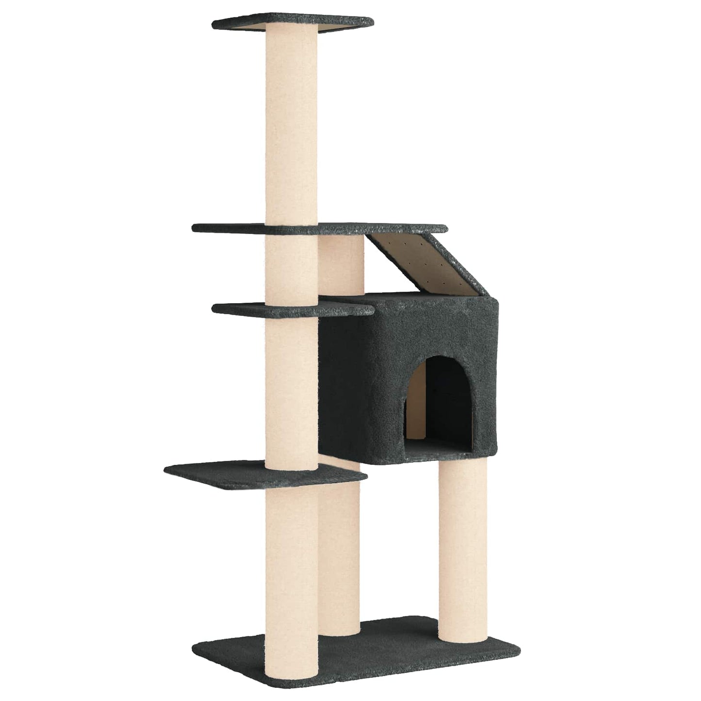 Kattenboom met sisal krabpalen Donkergrijs 183 cm