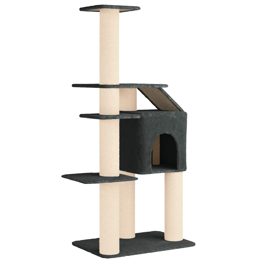 Kattenboom met sisal krabpalen Donkergrijs 183 cm