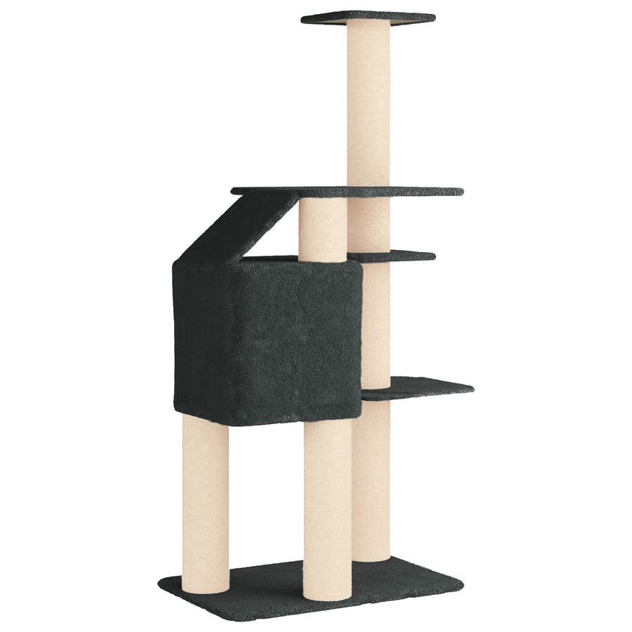 Kattenboom met sisal krabpalen Donkergrijs 183 cm