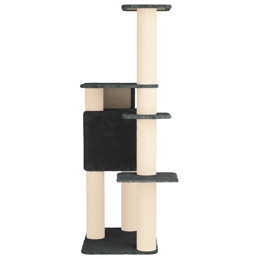 Kattenboom met sisal krabpalen Donkergrijs 183 cm