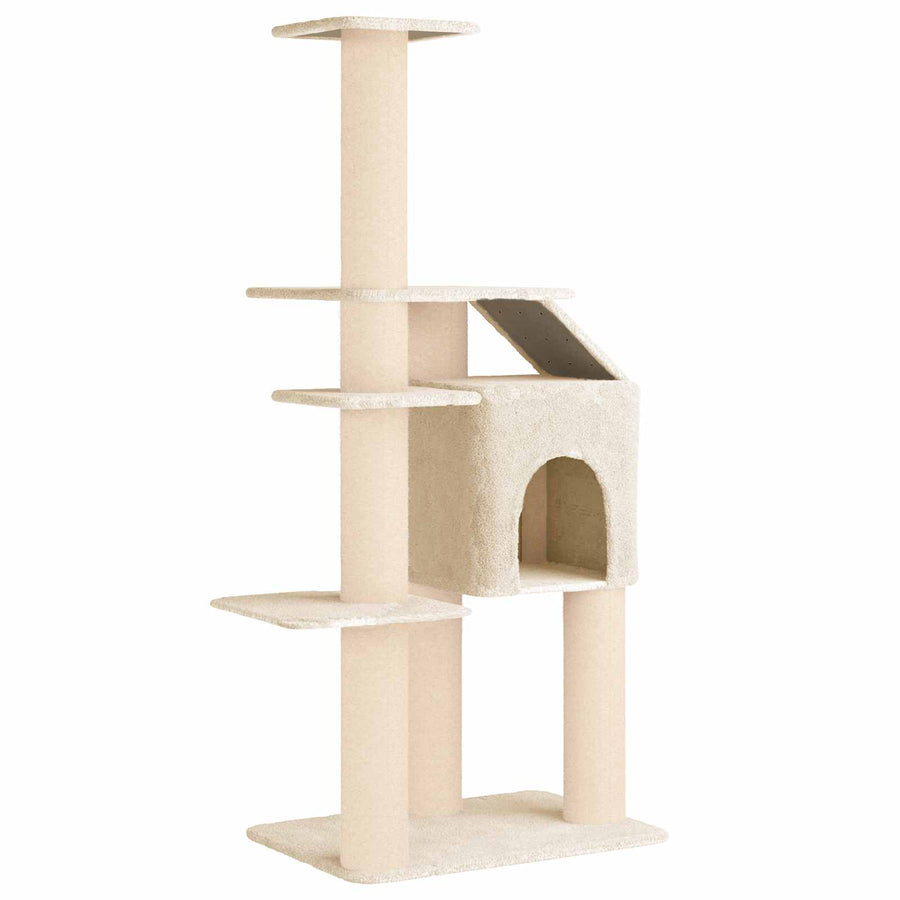Kattenboom met sisal krabpalen Crèmekleurig 183 cm