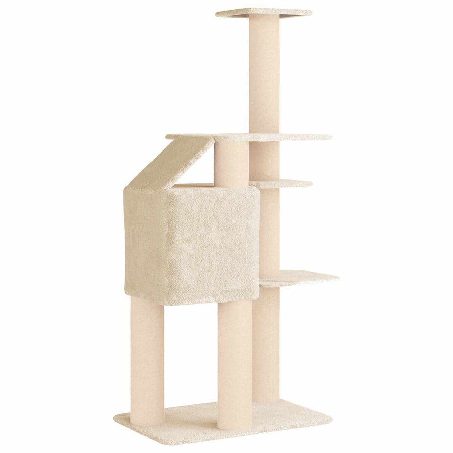Kattenboom met sisal krabpalen Crèmekleurig 183 cm