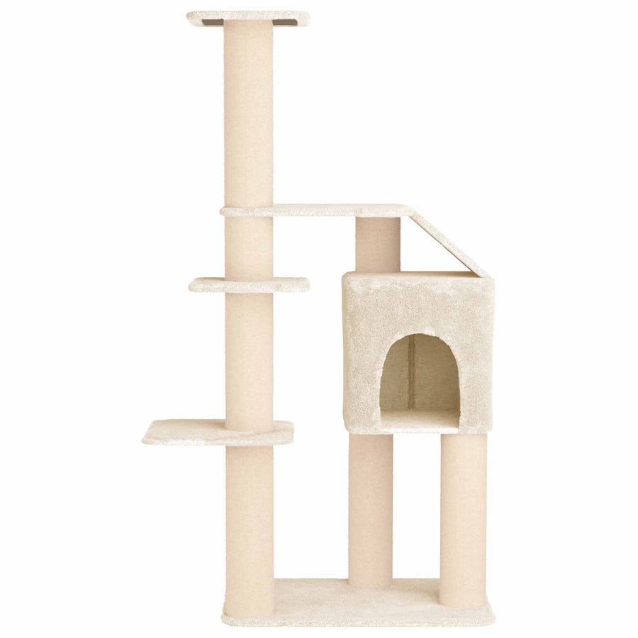 Kattenboom met sisal krabpalen Crèmekleurig 183 cm