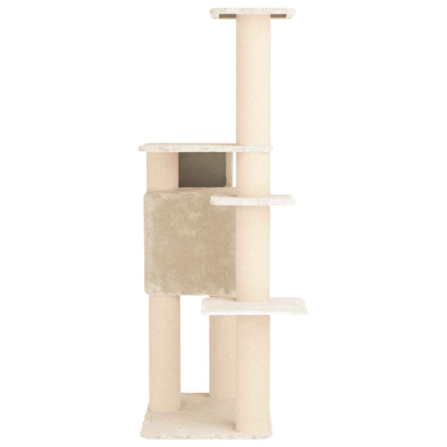 Kattenboom met sisal krabpalen Crèmekleurig 183 cm