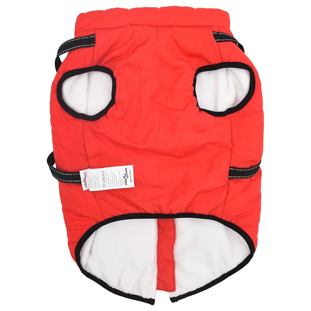 Hondenjas met harnas Rood 3XL Fleece en polyester