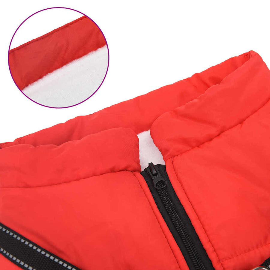 Hondenjas met harnas Rood 4XL Fleece en polyester