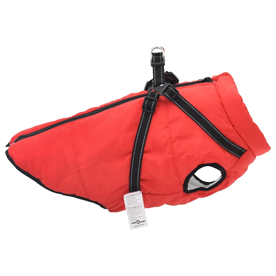 Hondenjas met harnas Rood 4XL Fleece en polyester