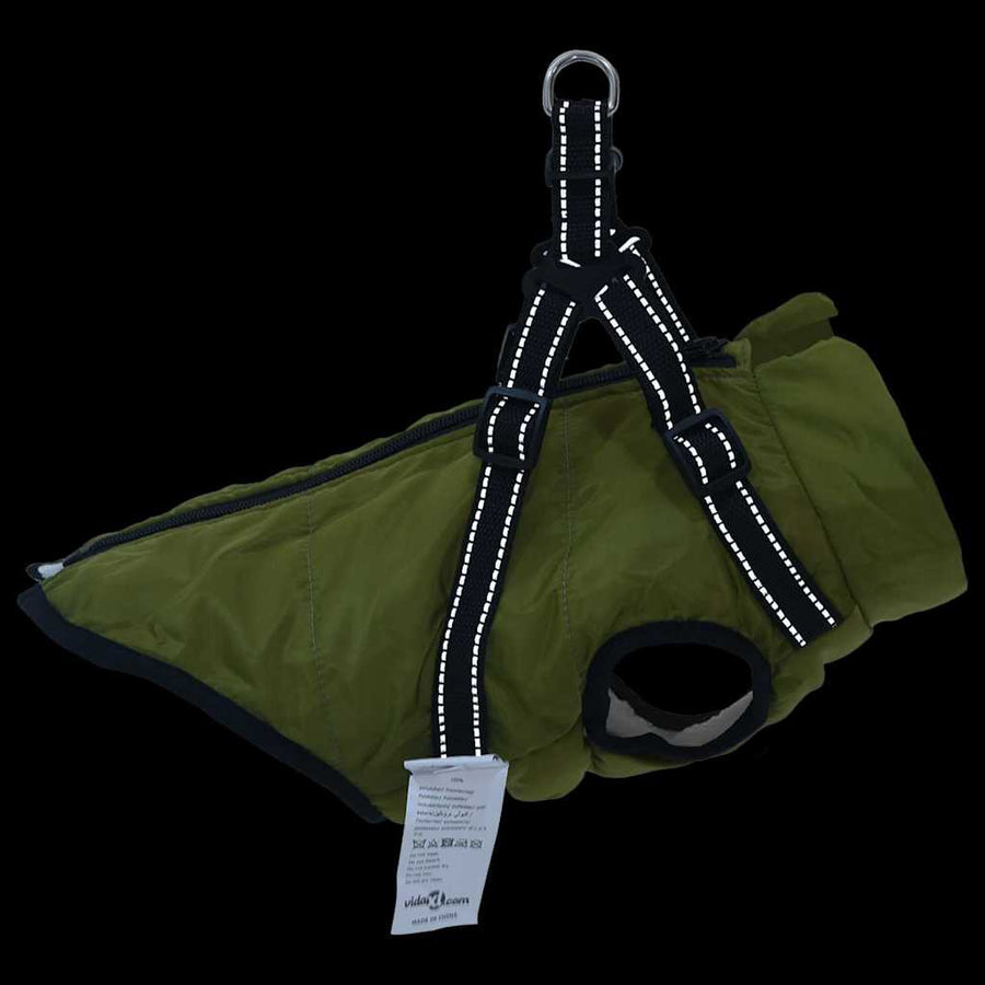 Hondenjas met harnas Legergroen 2XL Fleece en polyester