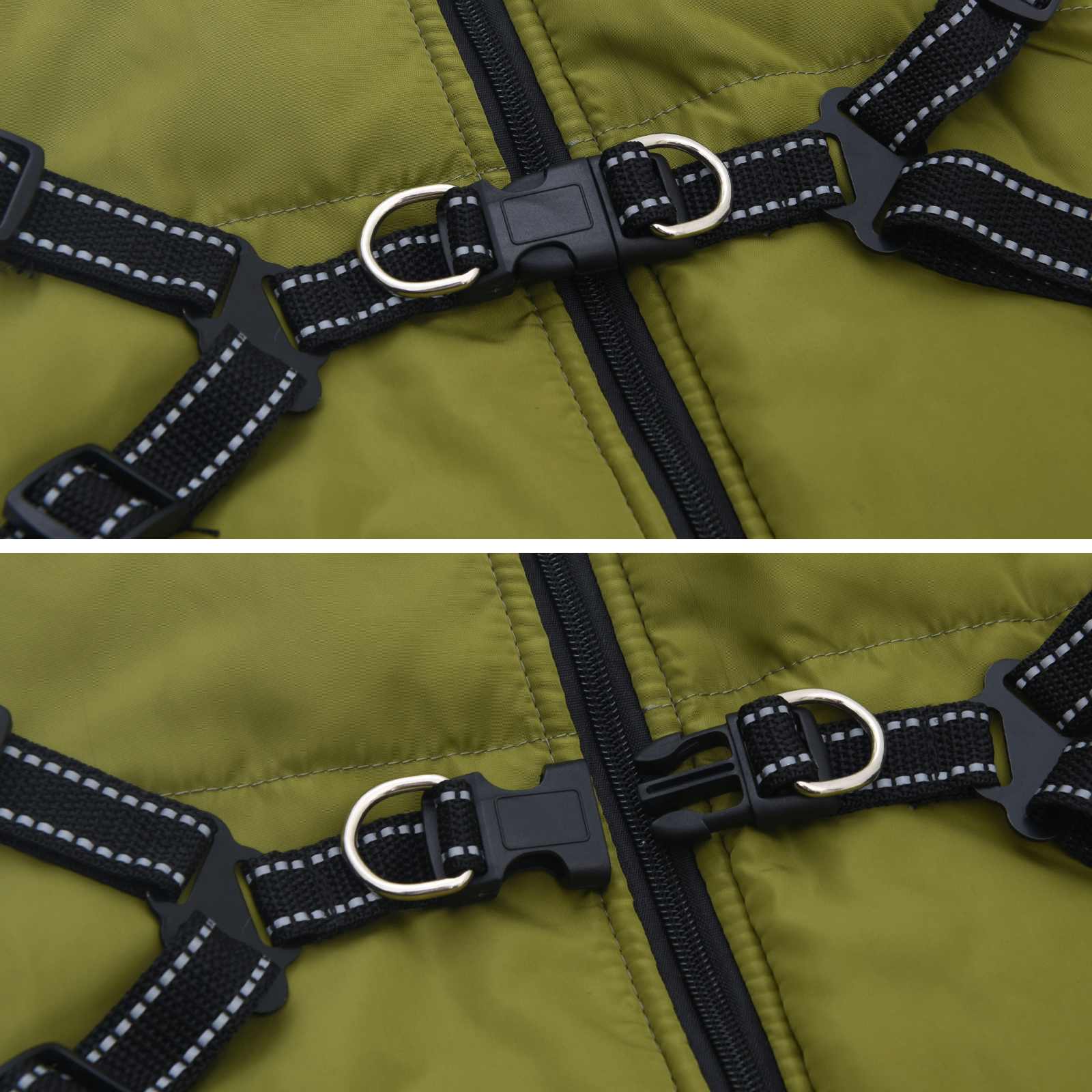 Hondenjas Legergroen L48 Fleece en polyester