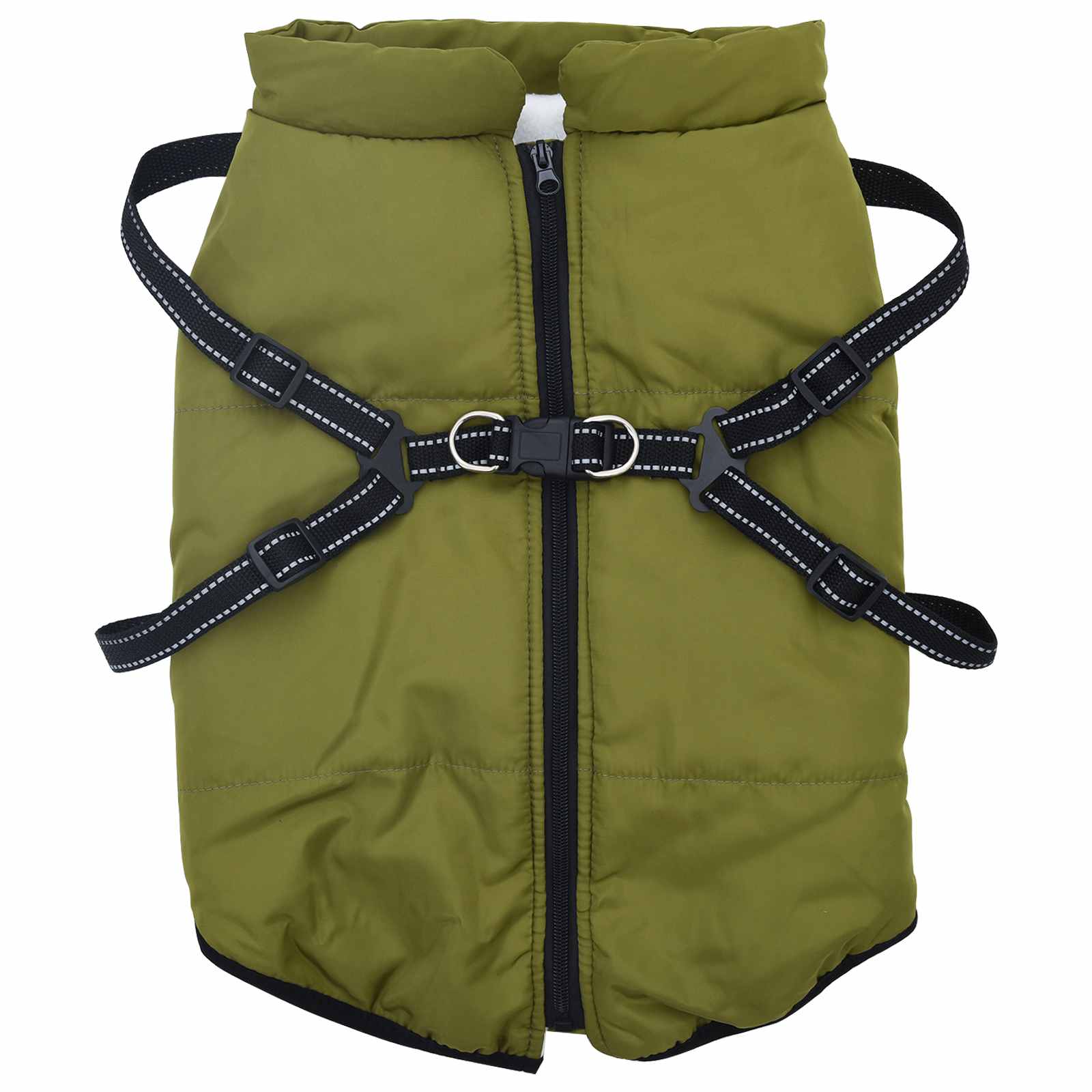 Hondenjas Legergroen L48 Fleece en polyester