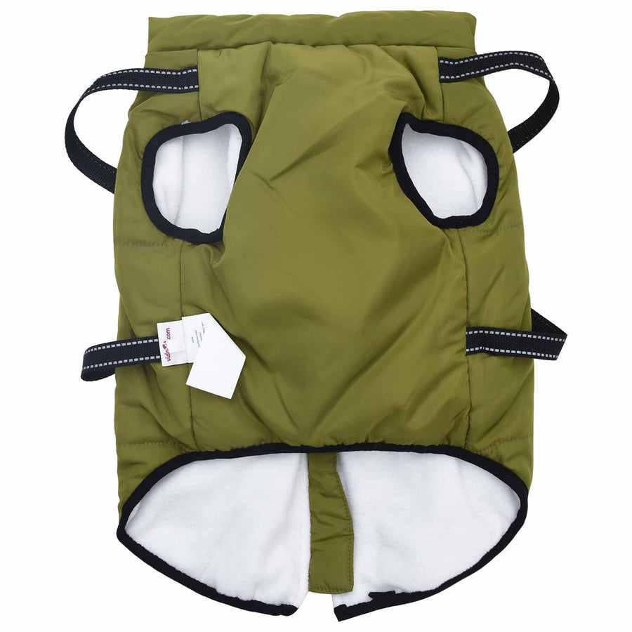 Hondenjas Legergroen L68 Fleece en polyester