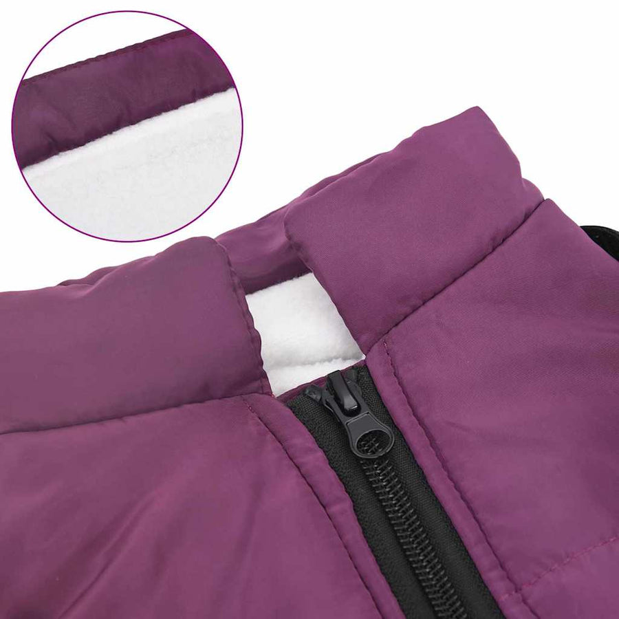 Hondenjas met harnas Paars XL Fleece en polyester