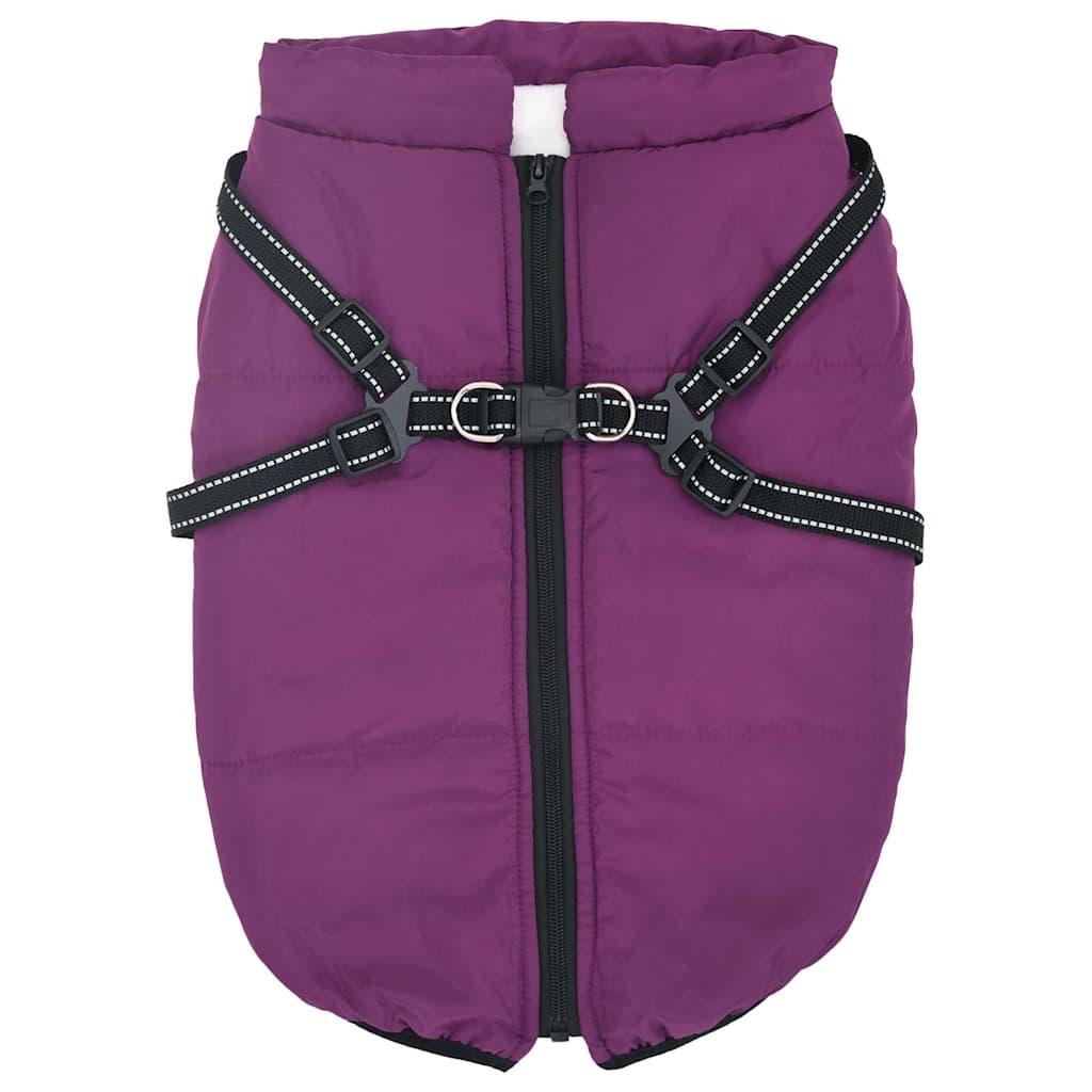 Hondenjas met harnas Paars 3XL Fleece en polyester