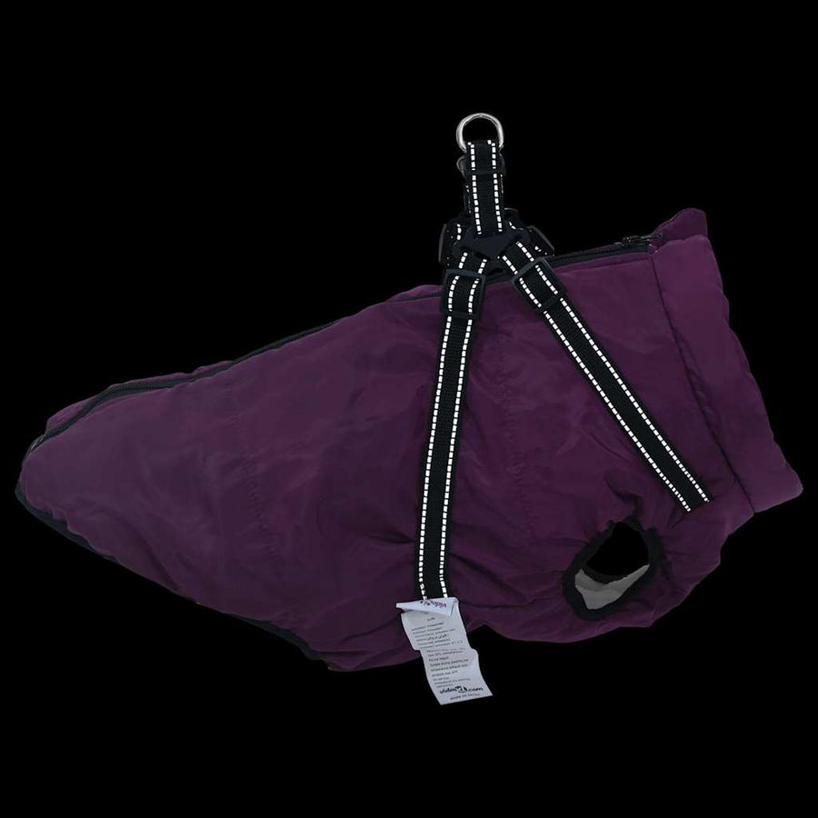 Hondenjas met harnas Paars 3XL Fleece en polyester