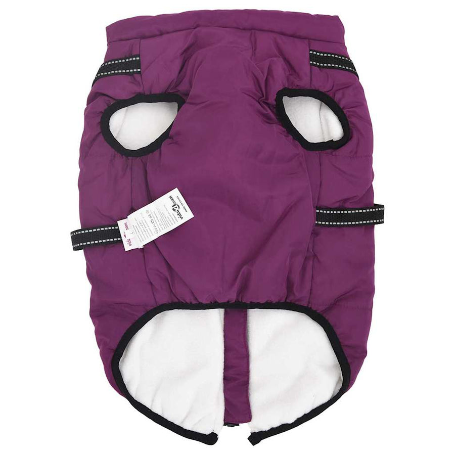Hondenjas met harnas Paars 4XL Fleece en polyester
