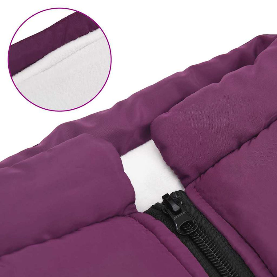 Hondenjas met harnas Paars 5XL Fleece en polyester