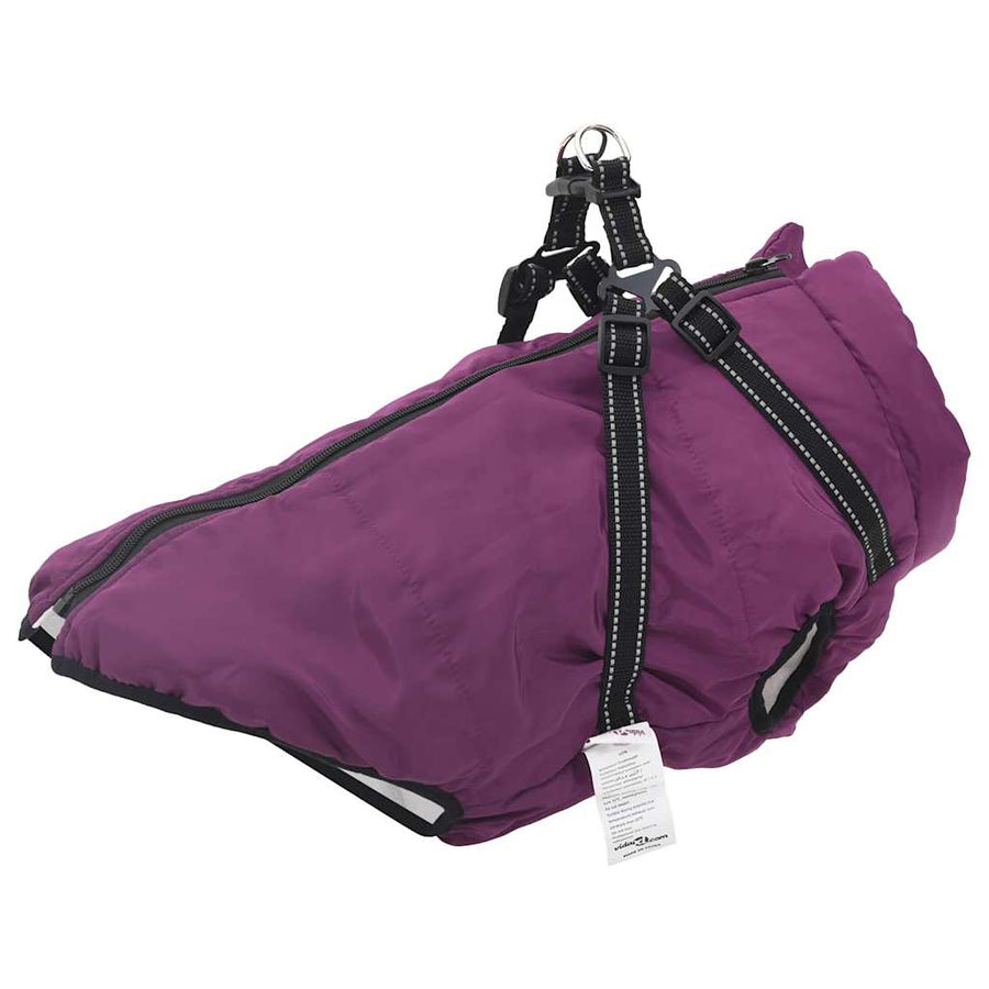 Hondenjas met harnas Paars 5XL Fleece en polyester