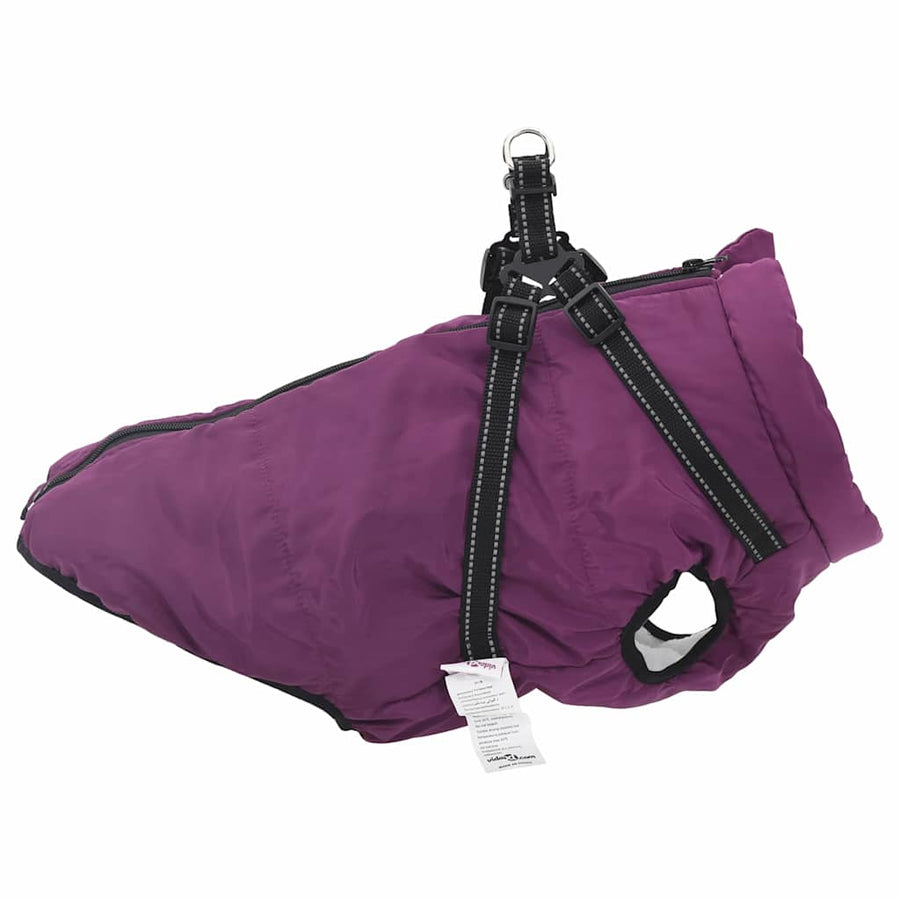 Hondenjas met harnas Paars 5XL Fleece en polyester