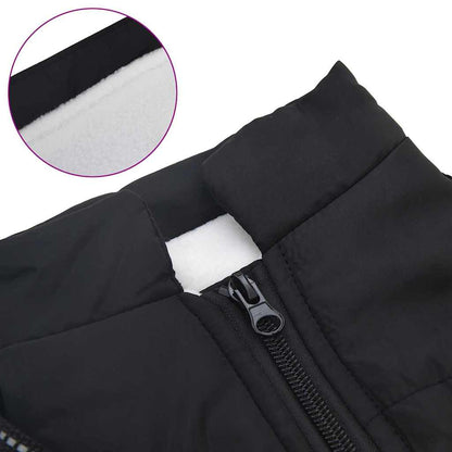 Hondenjas met harnas Zwart 2XL Fleece en polyester
