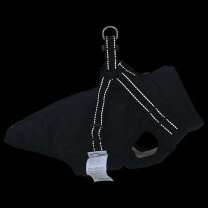 Hondenjas met harnas Zwart 2XL Fleece en polyester