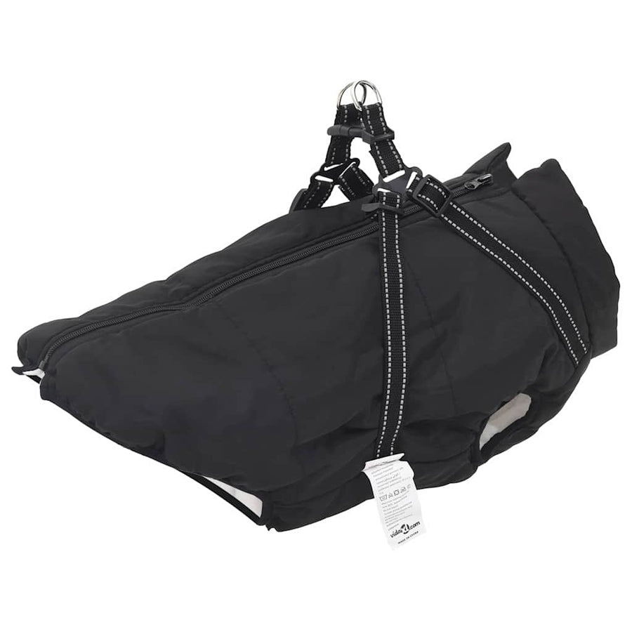 Hondenjas met harnas Zwart 4XL Fleece en polyester