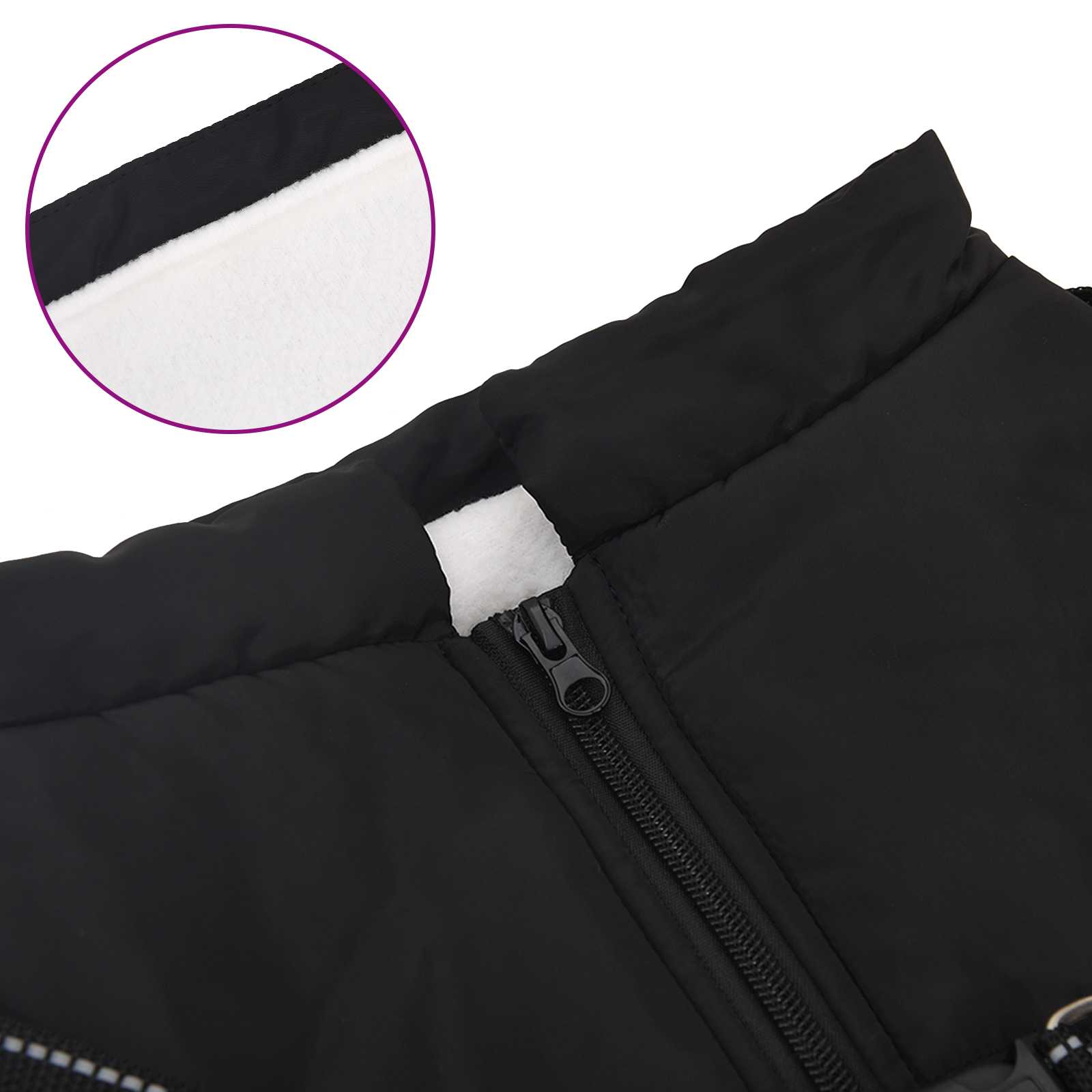 Hondenjas Zwart L68 Fleece en polyester