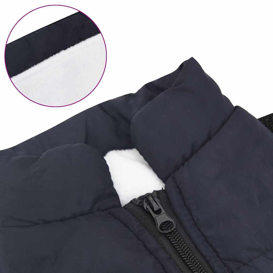 Hondenjas met harnas Marineblauw M Fleece en polyester