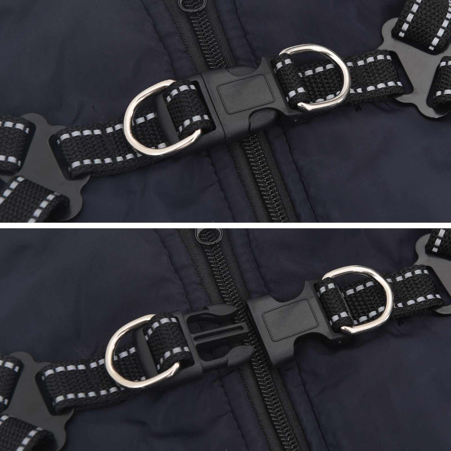 Hondenjas Marineblauw L40 Fleece en polyester