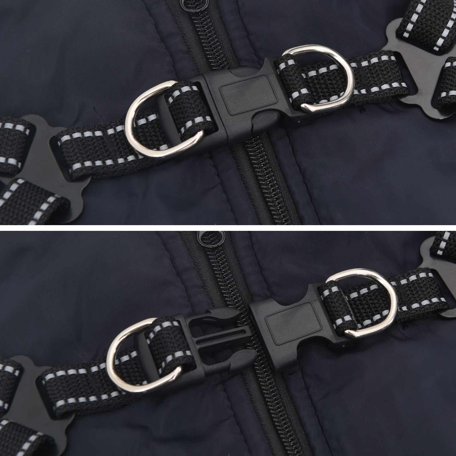 Hondenjas Marineblauw L40 Fleece en polyester