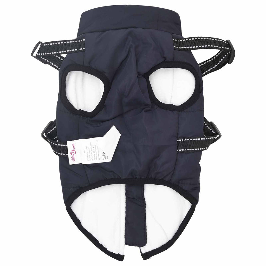 Hondenjas Marineblauw L40 Fleece en polyester
