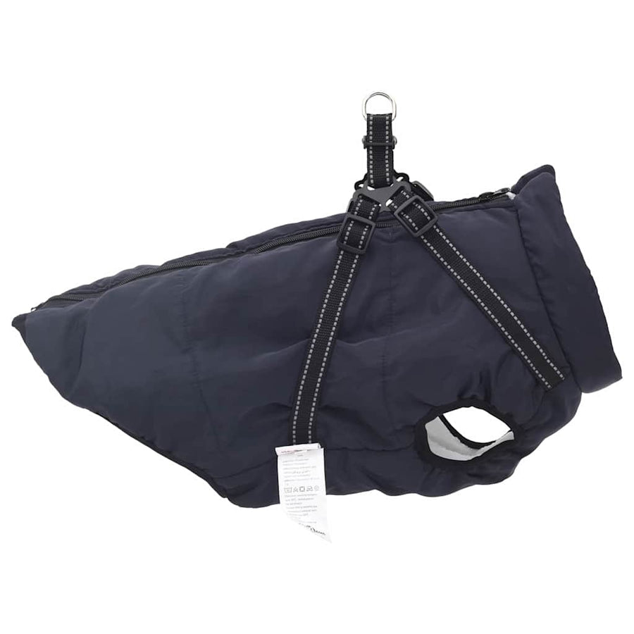 Hondenjas met harnas Marineblauw 4XL Fleece en polyester