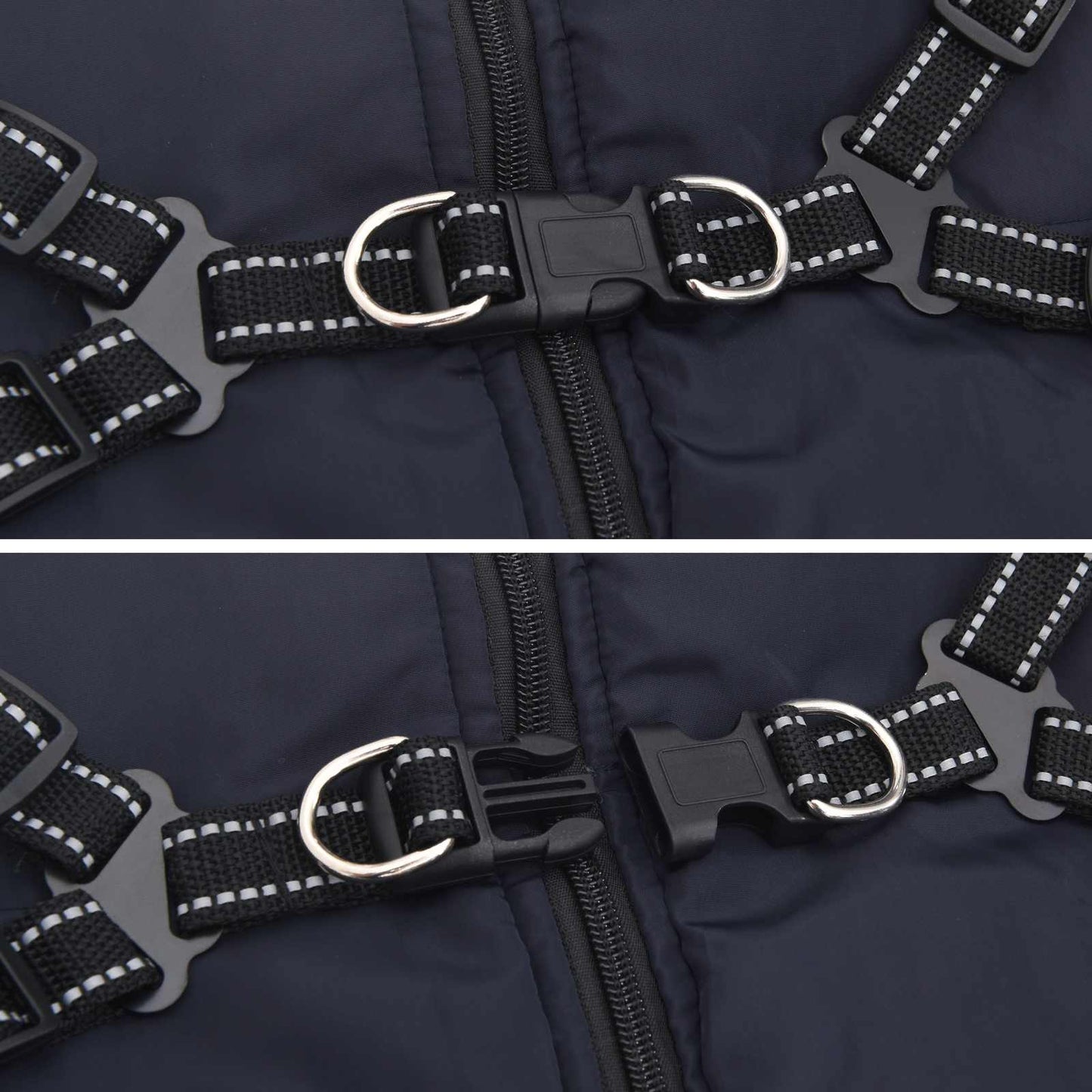 Hondenjas Marineblauw L68 Fleece en polyester