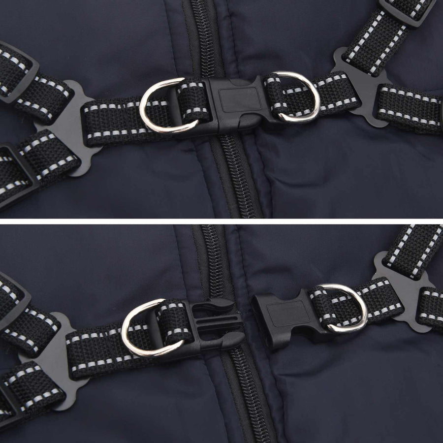 Hondenjas Marineblauw L68 Fleece en polyester