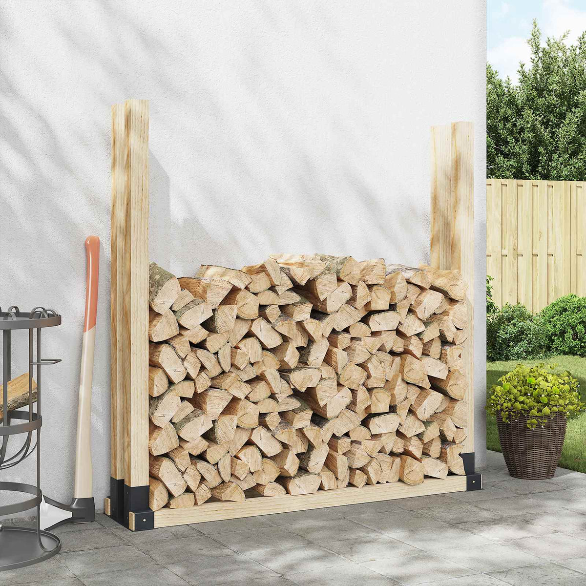 Houtstapel Steun 2 st Antraciet 34 x 10 x 15 cm Staal