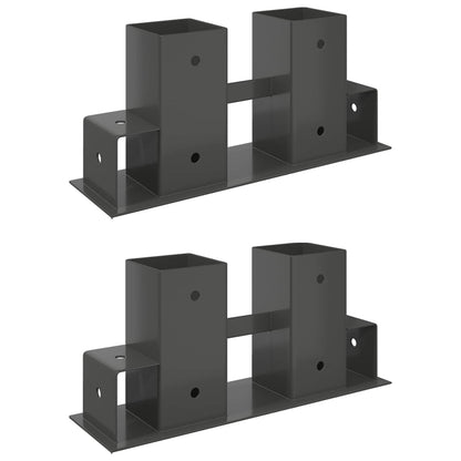 Houtstapel Steun 2 st Antraciet 34 x 10 x 15 cm Staal
