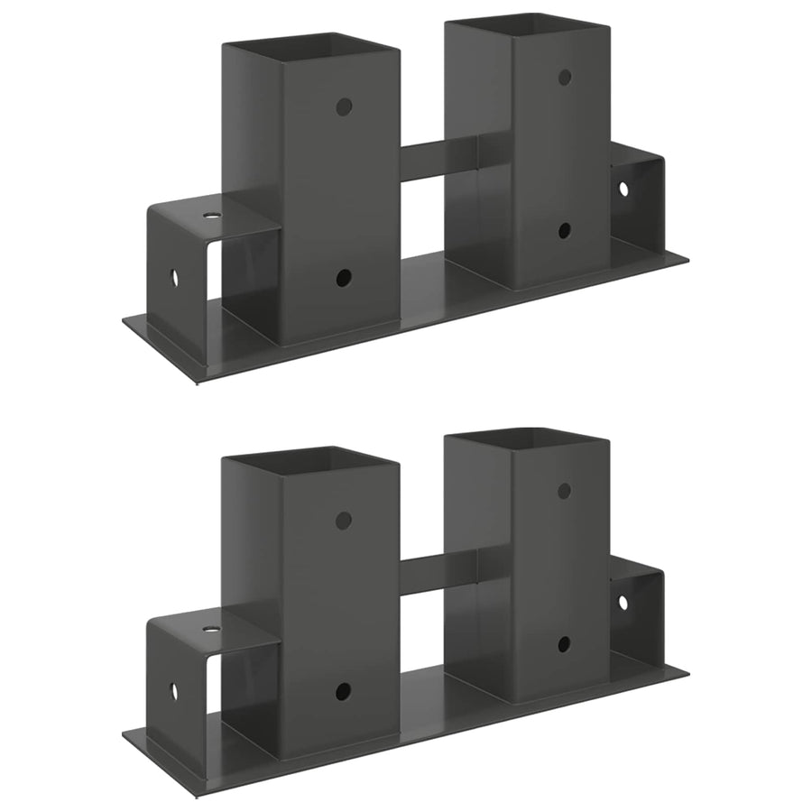 Houtstapel Steun 2 st Antraciet 34 x 10 x 15 cm Staal