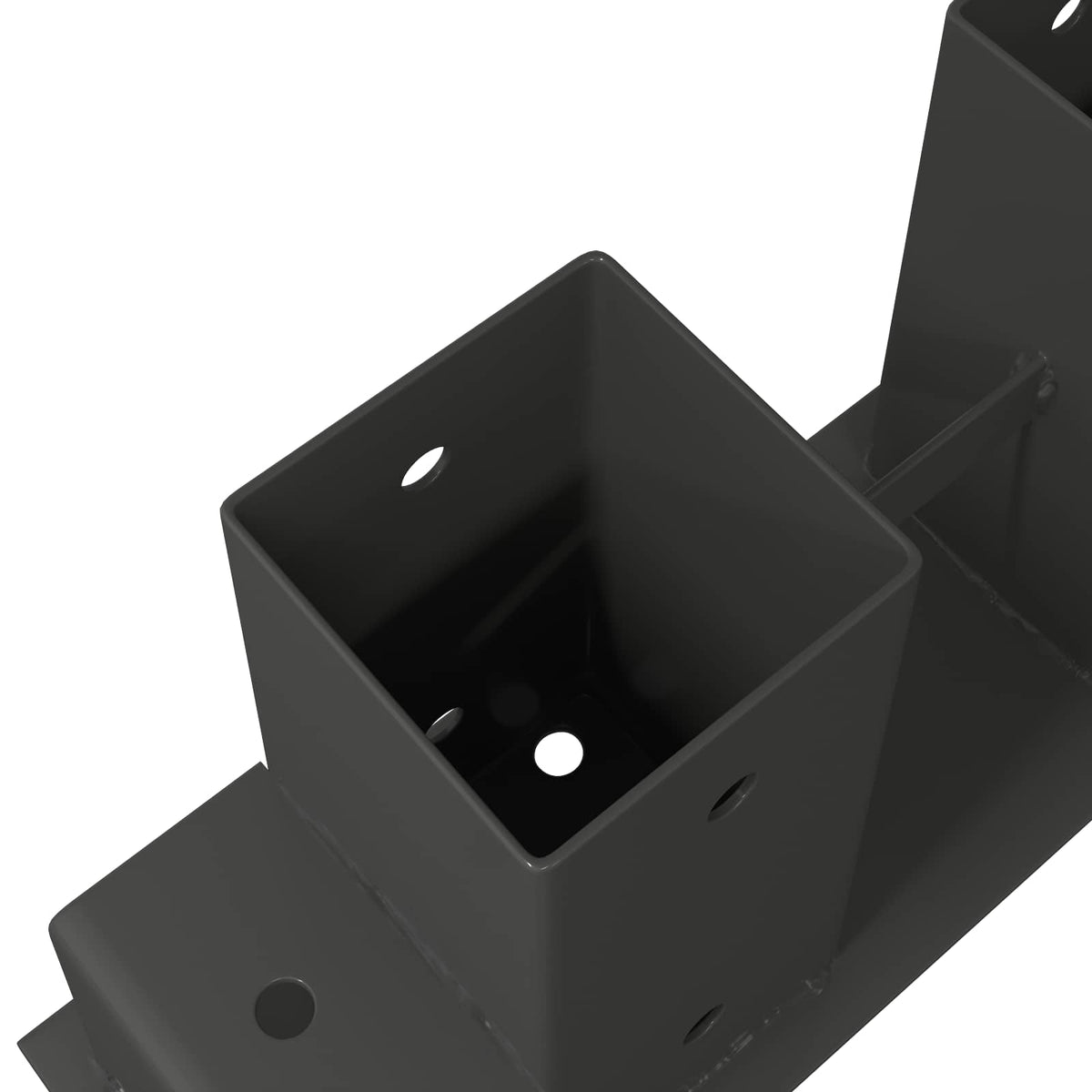 Houtstapel Steun 4 st Antraciet 34 x 10 x 15 cm Staal