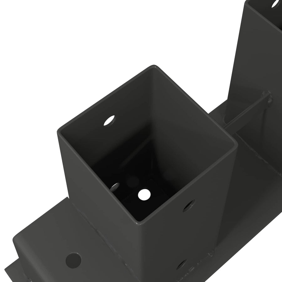 Houtstapel Steun 4 st Antraciet 34 x 10 x 15 cm Staal
